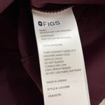 FIGS Cornelia FORMx Crewneck Scrub Top in Burgundy, Size Small Photo 10