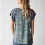 Natural Life  Boho Crew Neck Multi Media S/S Top Size Medium Photo 3