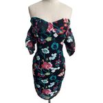 Lulus  Hot Tropics Black Lace Embroidered Off-the-Shoulder Dress Medium Photo 2