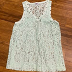 EXPRESS Mint Green Lace Studded V Neck Sleeveless Tank Top Womens Size Medium Photo 0