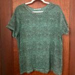 Peruvian Connection  Green Printed Cotton Top Size M Photo 1