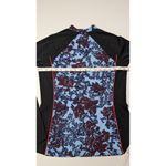 Floral Rash Guard Swim Top Colorblock Long Photo 6