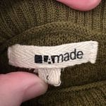 LA Made  olive green cropped wool cashmere polyester oversize sweater women's L Photo 2