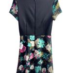 Elle Chic Multicolor Pink Black and White Floral Romantic Valentines Dress S/M Photo 2