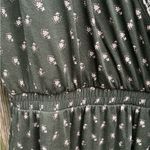 Garnet Hill Like New  Wrap Dress Green Floral Batwing Sleeve Maxi Dress Medium Photo 6