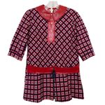 American Vintage Vintage 60s Sears Mod Dress Red Vinyl Collar Belt Mini Go-Go Tunic 70s medium Photo 0