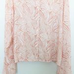 Boohoo Womens Blouse Size 12 Pink Zebra Print Sheer Long Sleeve Y2K Office Siren Photo 2