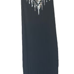 EXPRESS  Navy Blue Sleeveless Dress with Silver Sequins Size Small Petite Photo 0