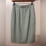 Amanda Smith  Skirt Suit 8 Mint Green Lined Straight Knee Length Photo 2