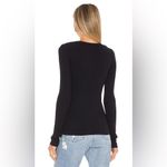 AGOLDE  maya black ribbed long sleeve scoop neck Photo 1