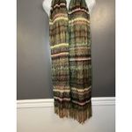 Tolani  Scarf Womens One Size Multicolor Chevron Fringe Boho Viscose Wrap Photo 1