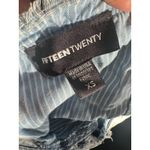 Fifteen Twenty Striped Ombre Frayed Denim Tencel Mini Dress XS Photo 4