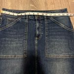 Garnet Hill  Denim Pencil Skirt Womens Siz 8 Jean Skirt Stretch 90s Boho Classic Photo 1