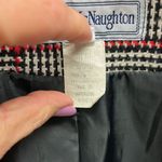 Norton Mcnaughton Vintage 80’s Wool Blend Blazer 6 Black White Red Photo 4