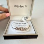 Macy's RH Macy’s & Co 925 Sterling Silver with 1/6 carat Diamond adjustable Bracelet Photo 1