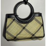Etienne Aigner Woven Purse ~Butterfly Accent~Faux Black Leather~Vintage Y2K Photo 1