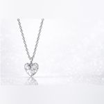 Dolce & Gabbana Vintage D&G Jewels Clear Crystal Heart Necklace w Logo Pendant Original Packing Photo 3