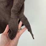 BCBGMAXAZRIA  Wool Blend Tank Top Large Brown Plaid Peplum Academia Y2K Preppy Photo 3