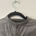 Nest Robe Japanese 100% linen grey oversized fit button up top in Size F Gray Photo 1