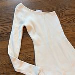Bobbles & Lace Cream one shoulder ribbed long sleeve Fringe Knit Dress, s Photo 1