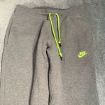 Nike  Joggers in Gray with Neon Green Details Photo 2