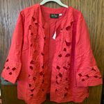 Bob Mackie Wearable Art Jacket Design Cutout 3/4 Sleeve Linen A202160 NWT Photo 0