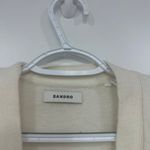 Sandro  Womens 100% Wool Cardigan Sweater Small Short Sleeve Puff V Neck Photo 2