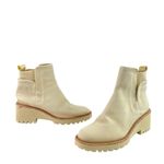 Dolce Vita Huey Women's Beige Round Toe Platform Wedge Chelsea Ankle Boots Sz 8 Photo 4