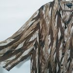 Maggie Barnes 2X Browns on White Top Plus Brown Photo 1