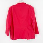 New York And Company  Coral Linen Belted Button Up Jacket Blazer Size 14 FLAWED Photo 1