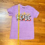 AC DC Highway Women Small Cotton Purple Fire Flames Print Band Tee Shirt Grunge Photo 3