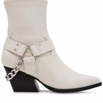 Dolce Vita Cream Ankle Boots with Harness Detail Black Size 7 Photo 0
