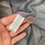 Denim&Co Vintage Light Gray Accent Stitching Suede Tailored Leather Jacket XL Photo 5