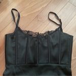 Meshki  black satin Antonella corset dress size XS Photo 3