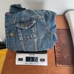 I Love H81 American Brand Denim Jean Jacket Blue Distressed Cropped Size S Photo 4