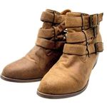 Coconuts by Matisse Buckle Ankle Booties Boots Block Heel Brown Size 7.5 Cowgirl Photo 1