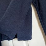 Kinross Cashmere women’s crewneck easy seam sweater XS midnight navy blue Photo 2