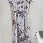 ZARA purple floral print dress Photo 2