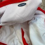 Old Navy New With Tags Red Ruffle Halter One-Piece Swimsuit Ribbed Texture Small Photo 5