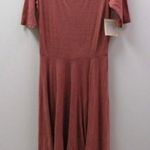 Lula Roe Orange Heathered Nicole Dress—NWT Photo 0