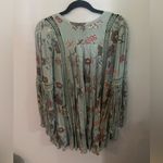 Free People Just The Two Of Us Printed Floral Lace Inset Tunic Dress Mint Green Photo 6