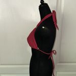 VIX DARK PINK GOLD DETAIL HALTER SWIM BIKINI TOP Size L Photo 1