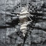 Brooklyn Girl Y2K Navy Distressed Denim Jeans Size 18 Straight Leg Stretch Black Photo 6