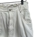 Free People  We the Free Oversized Paper Bag Pleated Balloon Shorts White Sz‎ S Photo 4