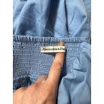 The A&F Emerson Poplin Puff Sleeve Mini Dress in Blue Size XXSP Photo 7