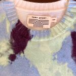 TORY SPORT Cotton Tie Dye Sweater In Ace Blue Tie Dye size small Purple Photo 2