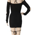 Black Sexy Long sleeves Dress Photo 3