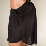 Sears VNTG Isn't It Divine sm Black Cami Tank Top Nylon Lace deep V neck Trim Photo 7