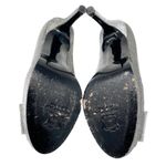 Stuart Weitzman silver pewter Bowright peep toe bow platform pumps size 8 Photo 4