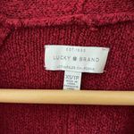 Lucky Brand Women’s Red Wool Blend Texture Stitch Cardigan Sweater Size XS Photo 4